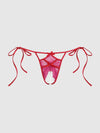 JOCELYN LACE & PEARL CROTCHLESS TIE SIDE BIKINI