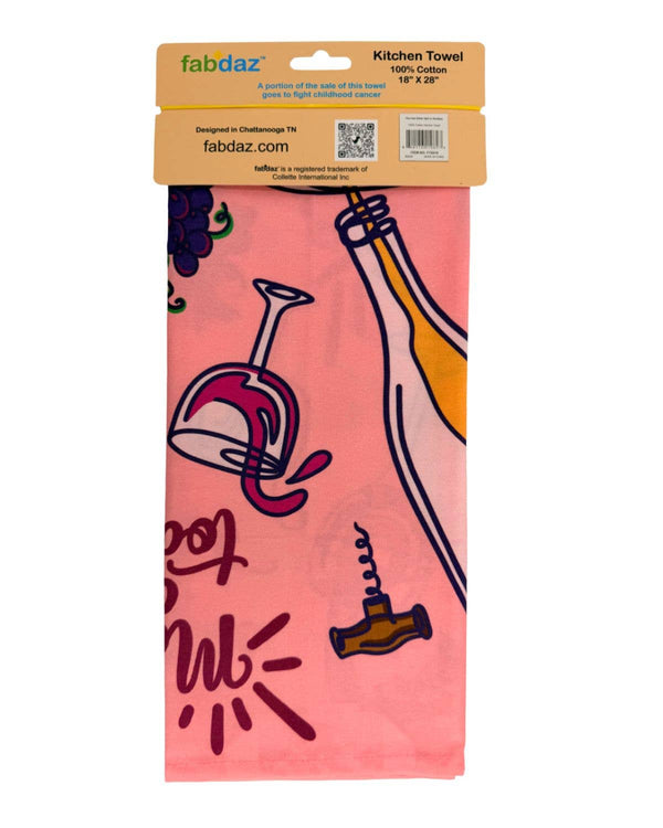 You Can Either Spit or Swallow - Wine Theme Kitchen Towel