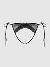 JOCELYN LACE & PEARL CROTCHLESS TIE SIDE BIKINI
