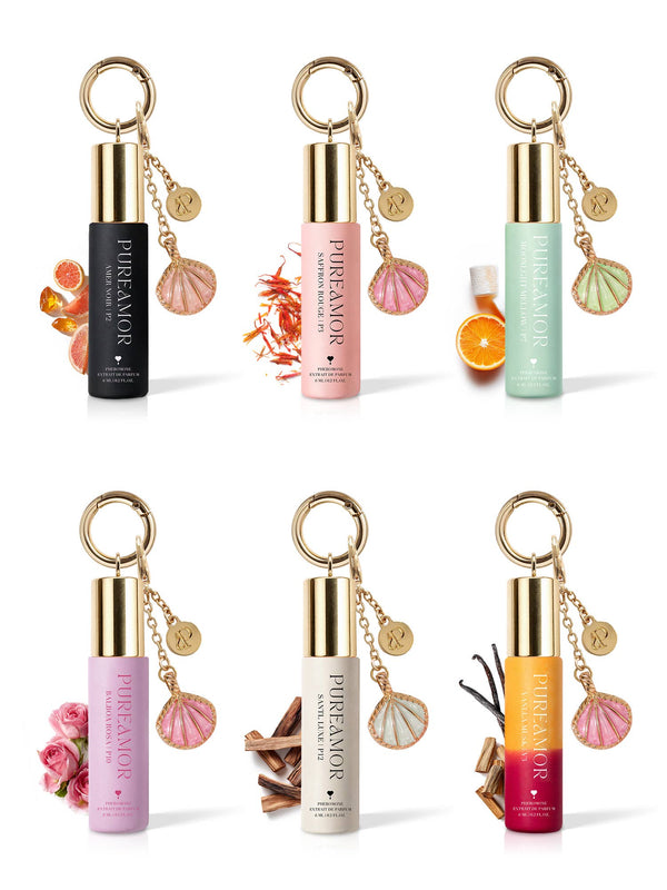 Roll-On Perfume Oil Wood Metal Hanging Display — 6 Best Seller Scents | 48 × 6ml Bottles