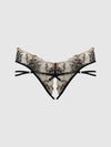DELILAH EMBROIDERED STRAPPY CROTCHLESS & BACKLESS HIPSTER
