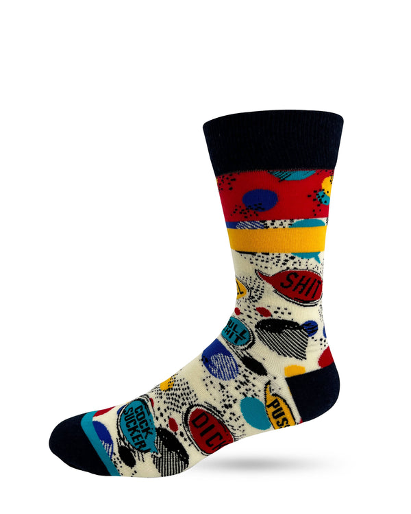 Swearing Always Helps Men's Novelty Crew Socks