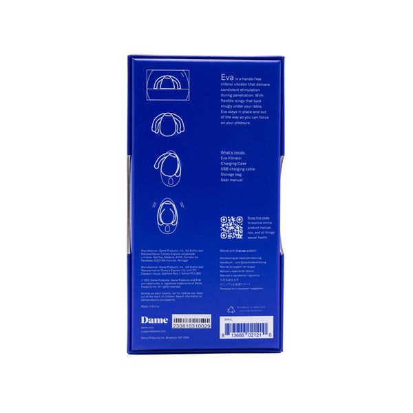 Eva Hands-Free Couples Vibrator – Waterproof (Ice)