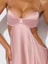 BRIGETA SATIN MONO WIRE LONG GOWN