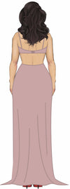BRIGETA SATIN MONO WIRE LONG GOWN