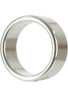 Alloy Metallic Cock Ring - Metal/Silver - Medium - 1.5in