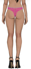 BELLA LACE UP FRONT LACE CROTCHLESS TANGA