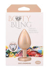 Booty Bling Heart Diamond Jeweled Wearable Metal Plug - Gold/Metal - Large