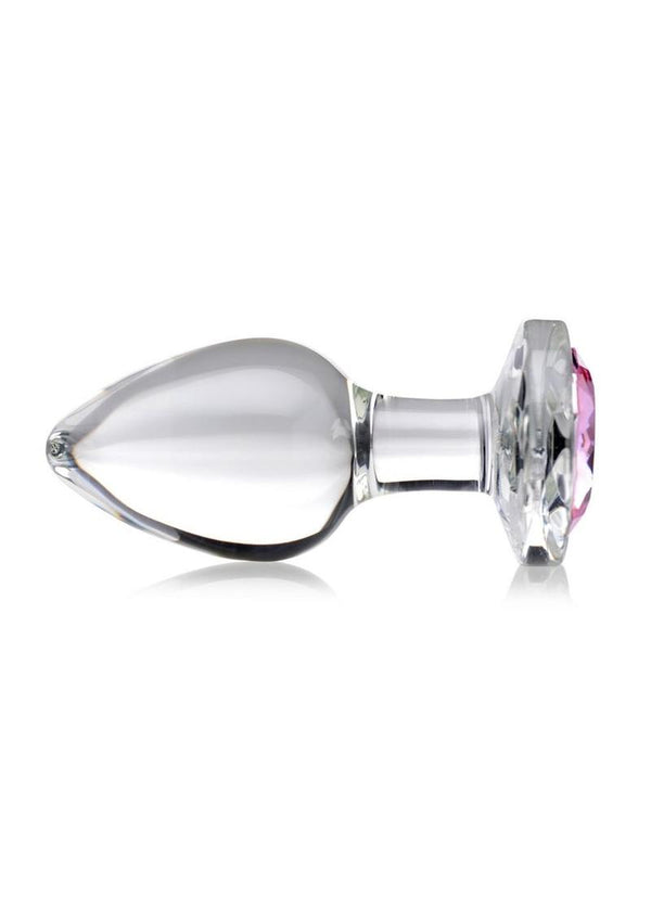 Booty Sparks Pink Gem Glass Anal Plug
