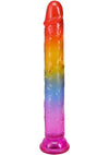Crystal Jellies Dildo - Multicolor/Rainbow - 7in
