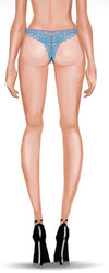 BELLA LACE UP FRONT LACE CROTCHLESS TANGA