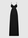 BRIGETA SATIN MONO WIRE LONG GOWN