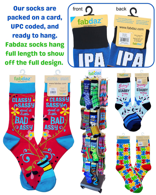 Fuctose Intolerant Men's Novelty Crew Socks