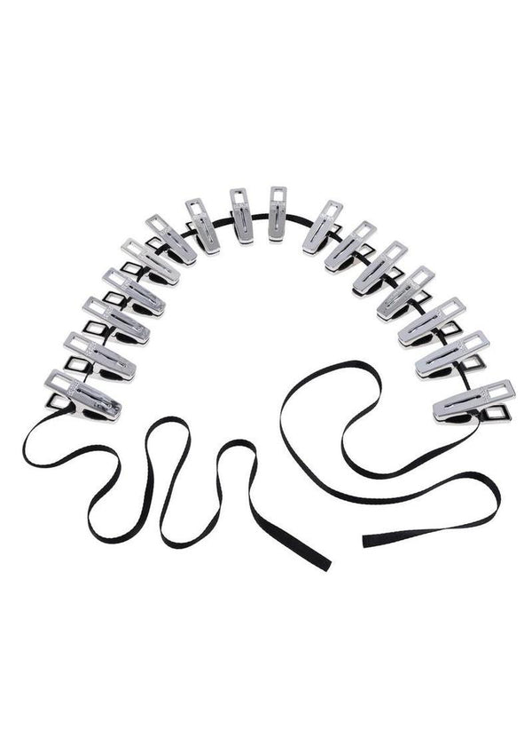 Edge Body Zipper Clothes Pins - Black/Silver