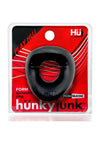 Hunkyjunk Form Surround Cock Ring - Black/Tar Ice