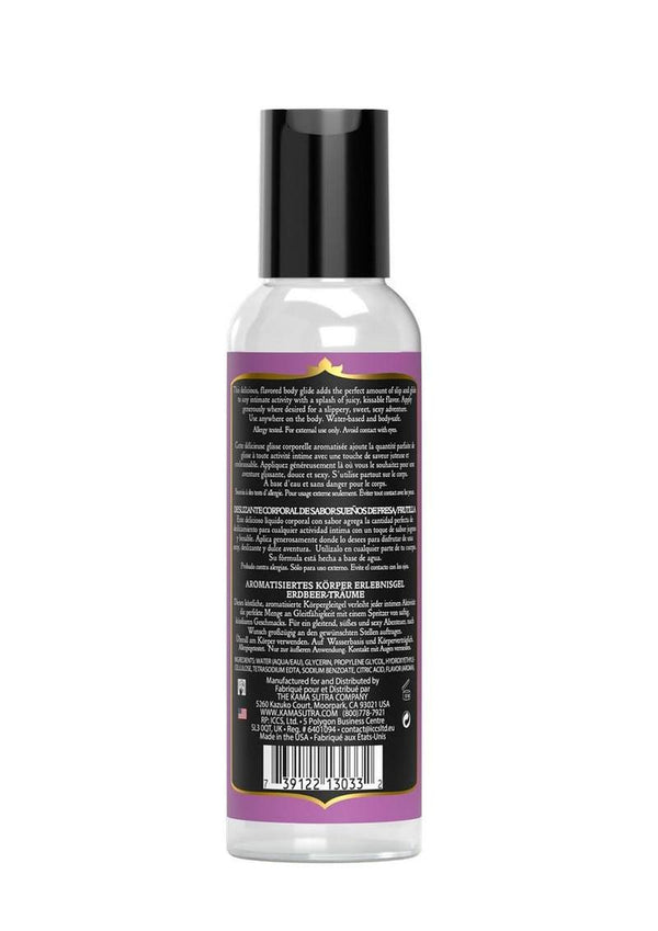 Kama Sutra Divine Nectars Water Based Flavored Body Glide Lubricant 2oz - Raspberry Kiss