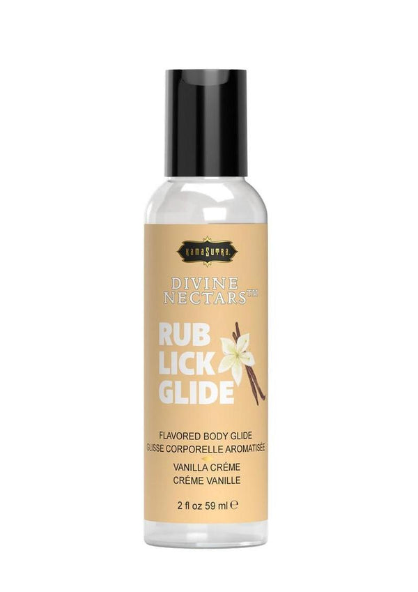 Kama Sutra Divine Nectars Water Based Flavored Body Glide 2oz - Vanilla Crème
