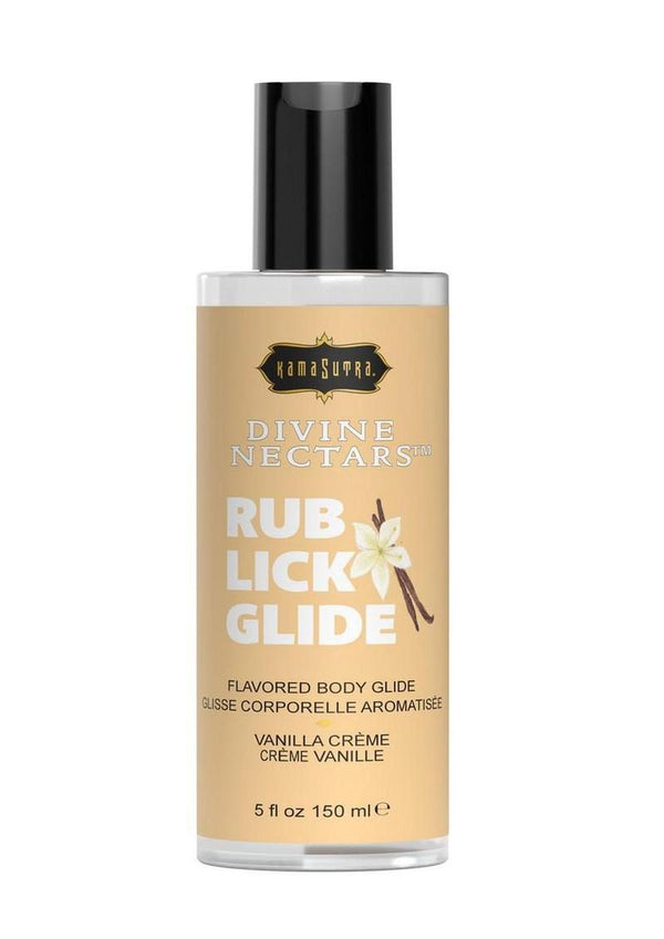 Kama Sutra Divine Nectars Water Based Flavored Body Glide 5oz - Vanilla Crème
