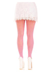 Leg Avenue Sweetheart Striped Net Tights with Keyhole and Mini Bow Detail