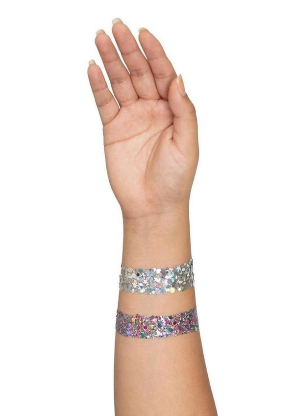 Leg Avenue Vibe Neon Black Light Face Jewels Stickers and Body Glitter (2 Packets