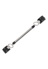 Lux Fetish Spreader Bar with Lockable Cuffs - Black/Silver