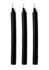 Master Series Dark Drippers Fetish Drip Candles - Black - Set Of 3