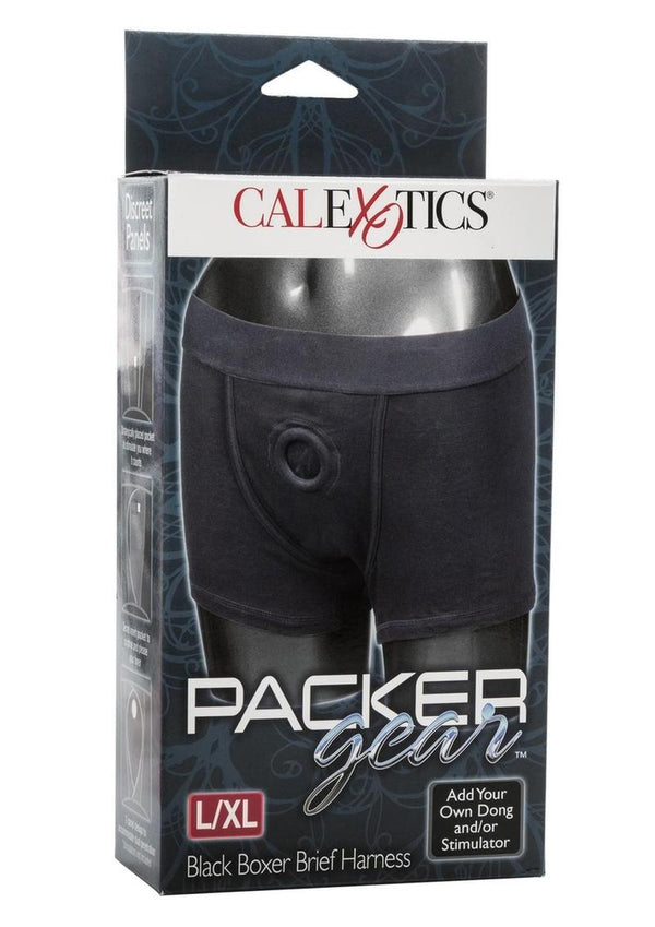 Packer Gear Boxer Brief Harness - Black - Large/XLarge