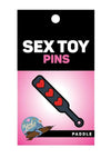 Paddle Hearts Enamel Pin - Grey/Red