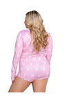 Playboy Slumber Bunny Romper - Pink/White - 3XLarge/4XLarge