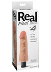 Real Feel Lifelike Toyz No. 4 Realistic Vibrating Dildo - Vanilla - 6in