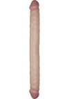 Real Skin All American Whoppers Double Dildo Dildo - Flesh/Vanilla - 13in