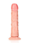 Realrock Curved Realistic Dildo with Suction Cup - Vanilla - 6in