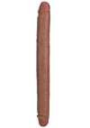 Realrock Realistic Skin Slim Double Ended Dong - Caramel - 14in