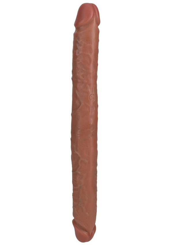 Realrock Realistic Skin Thick Double Ended Dong - Caramel - 16in