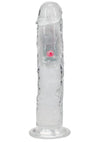 Realrock Vibrating Led Wireless Rechargeable Remote Control Straight Cock - Clear - 8in