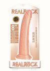 Realrock Slim Realistic Dildo with Suction Cup - Vanilla - 8in