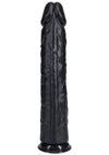 Realrock Ultra Realistic Skin Extra Large Straight Dildo with Suction Cup - Chocolate - 15in