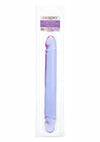 Reflective Gel Smooth Double Dildo - Purple - 12in