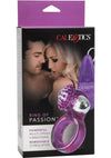 Ring Of Passion Vibrating Cock Ring with Clitoral Stimulation - Purple