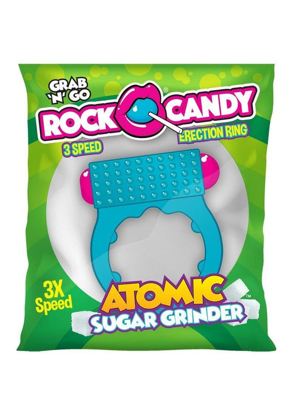 Rock Candy Atomic Sugar Grinder Vibrating Cock Ring - Blue