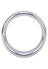 Rock Solid Brushed Alloy Aluminum Cock Ring - Metal/Silver - Medium