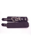 Rouge Plain Leather Adjustable Wrist Cuffs
