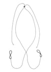 Sex and Mischief Ex's Andamp; Oh's Body Jewelry with Nipple Ties - Black