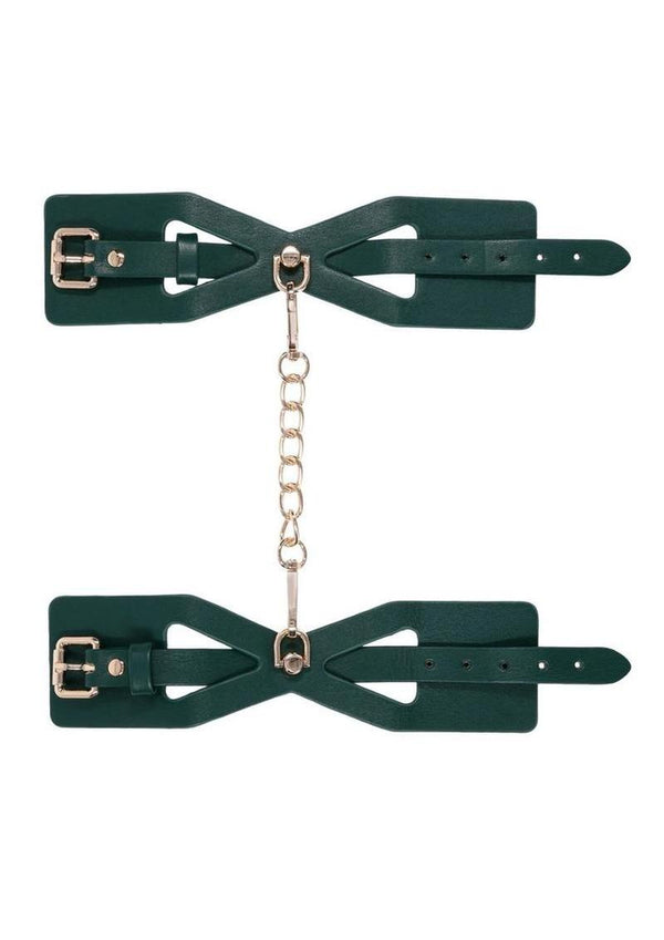 Sex and Mischief Indica Cutout Cuffs - Gold/Green