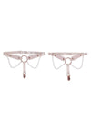Sex and Mischief Peaches N Creame Garters - Rose Gold