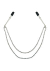 Sincerely Bling Nipple Clips - Black/Metal/Silver - 20in