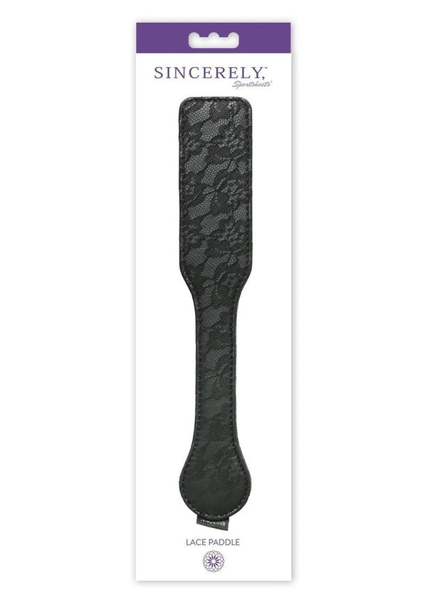 Sincerely Lace Paddle - Black - 12in