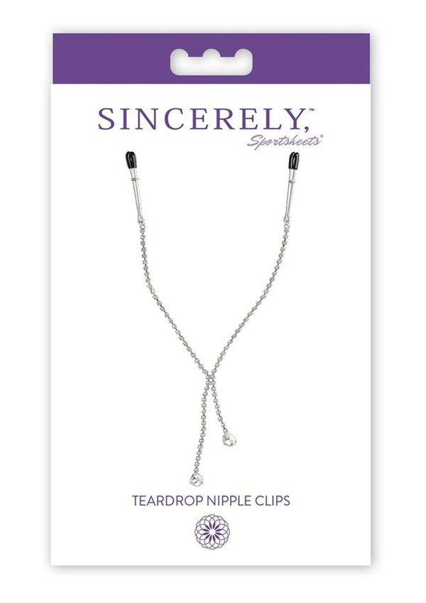 Sincerely Teardrop Nipple Clips - Metal/Silver - 18in