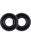 Stay Hard Donut Rings Oversized - Black - 2 Pack