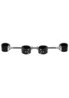 Strict Leather Adjustable Swiveling Spreader Bar with Leather Cuffs